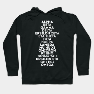 Greek Alphabet Letters Hoodie